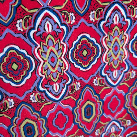 Foxcroft Tammy Geometric Tile Knit Crepe 3/4 Sleeve Dress S - Picture 6 of 7